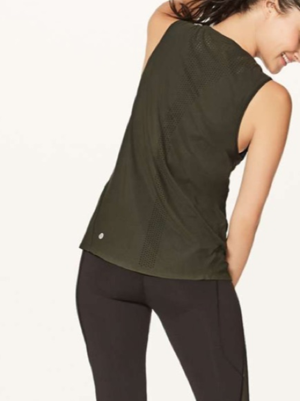 Lululemon Dark Olive Run On Tank